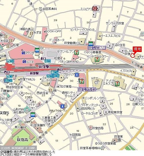 エクセリア荻窪の地図