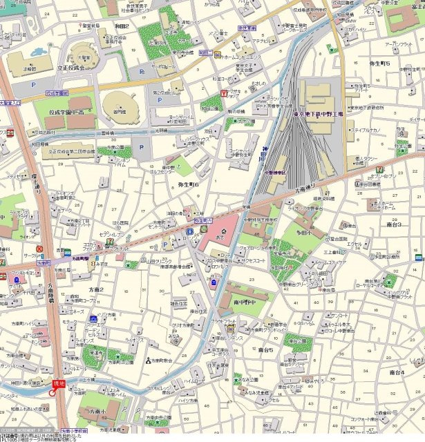 Ｕ・Ｈ神田川の地図
