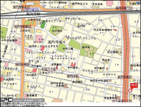 ロイヤルパレス高円寺の地図