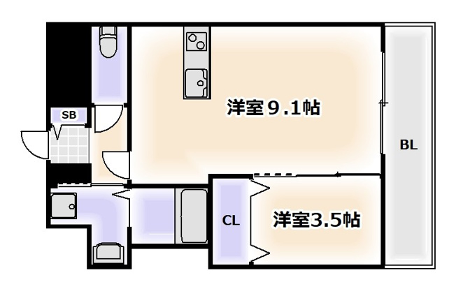 【間取り】 | プレサンス桜川グロワール