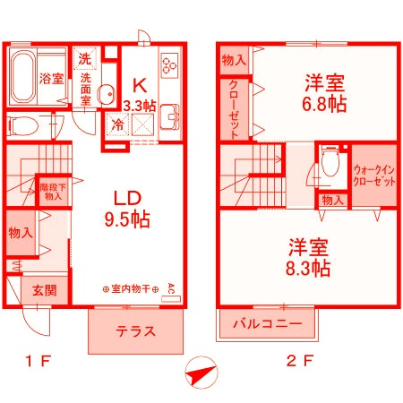 鎌倉市鎌倉山４丁目のテラスの間取り