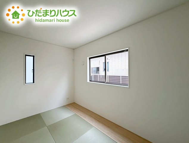 いわき市四倉町第19　新築戸建　2号棟の和室|小さなお子さまのいる方におすすめ！リビング横の和室でお子様が遊んでる様子も確認できます(^^)/