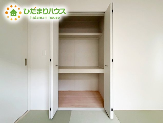 いわき市四倉町第19　新築戸建　2号棟の収納|"和室にも大容量のクローゼット完備！
お布団やお子様のおもちゃなどがスッキリ収納できますね(^^♪"