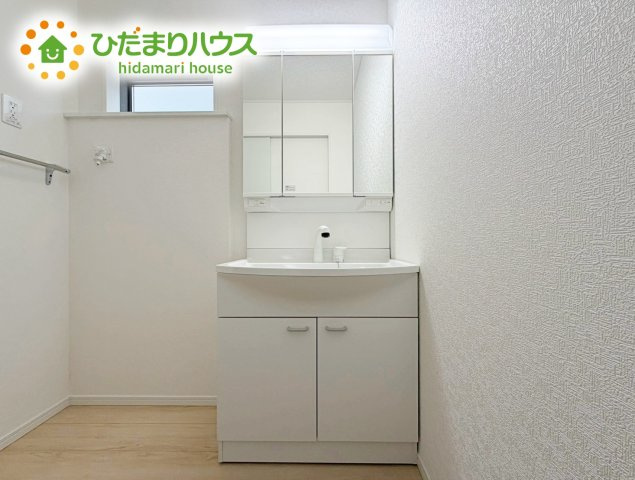 いわき市四倉町第19　新築戸建　2号棟の独立洗面台|シンプルで使い勝手の良い独立洗面台！