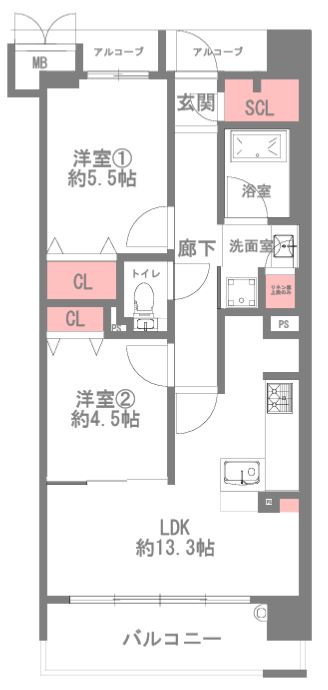 プレサンスロジェ都島本通ＥＡＳＴの間取り