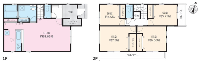 【間取り】 | 平塚市御殿３丁目　全３棟　新築住宅