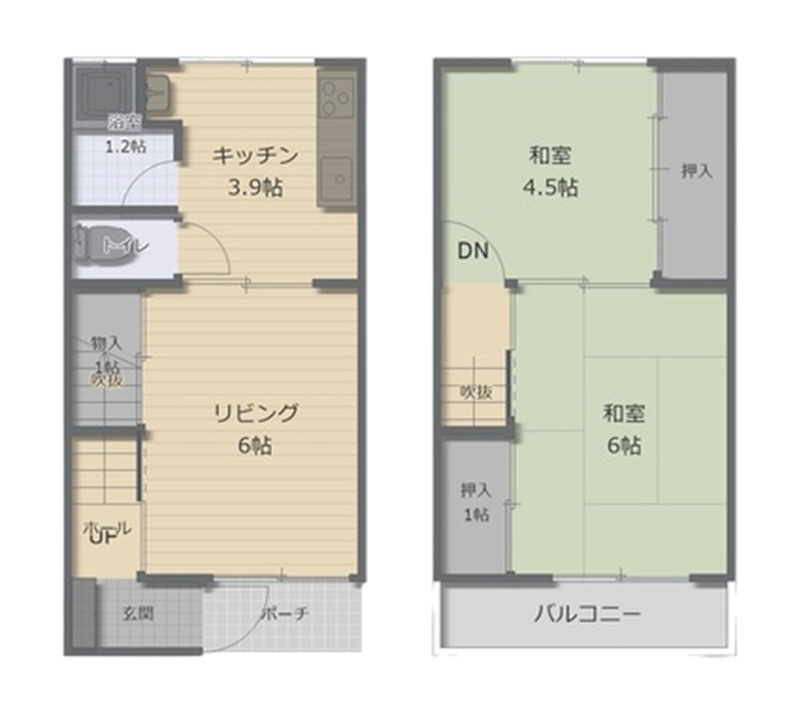 小曽根町3丁目の間取り|2026年8月　室内洗濯機置場設置
