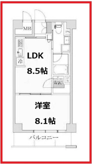 【間取り】 | ベルドゥムール扇大橋Ⅱ