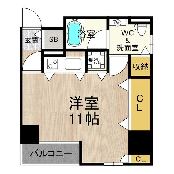 フローライト長堀橋の間取り