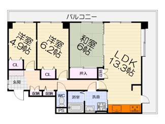 【間取り】 | 助松パークホームズ