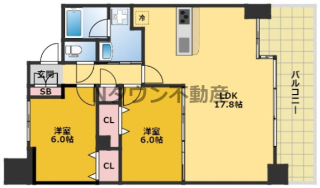【間取り】 | 茶屋ヶ坂ライズ | 間取りです。