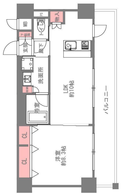 ララプレイス　ザ・京橋ステラの間取り