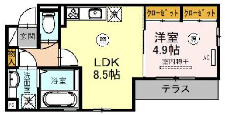 ラムココ真田山の間取り