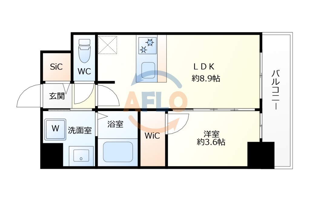 S-RESIDENCE阿波座chiaroの間取り|S-RESIDENCE阿波座chiaro　間取り