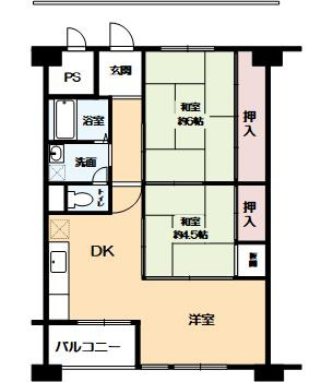 住吉台東住宅参号棟の間取り|3DK、62㎡の物件です。