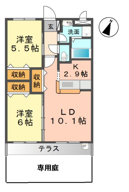 ヒルビレッジ　の間取り