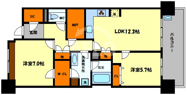 ロイヤルパークスなんば　塩草立葉小学校区の間取り|ロイヤルパークスなんば　間取り
