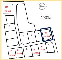 【区画図】 | 一宮町東浪見　土地　M区画