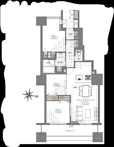 【間取り】 | グランドメゾン三軒茶屋の杜