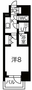 MELDIA CREST TAPP NAMBA-WESTの間取り