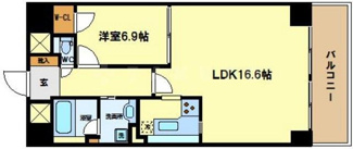【間取り】 | 船場ミッドキューブ　開平小学校区 | 船場ミッドキューブ　開放感ある間取