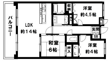 アバンセ六甲パート２の間取り