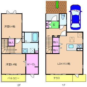 神戸市灘区大内通２丁目のアパートの間取り
