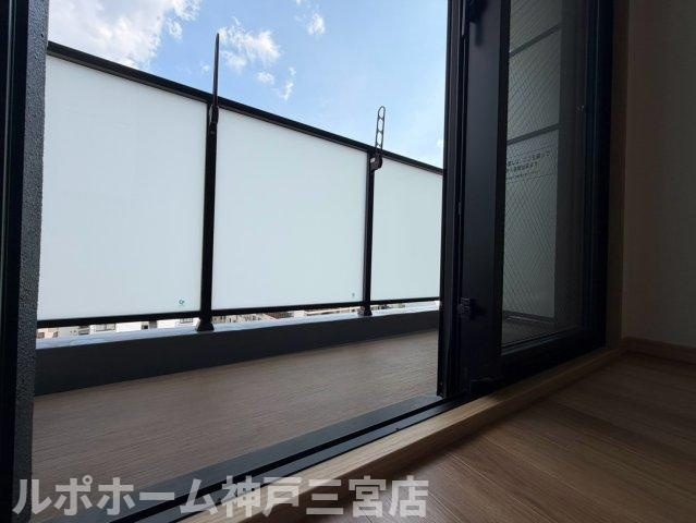ビエント花隈のバルコニー