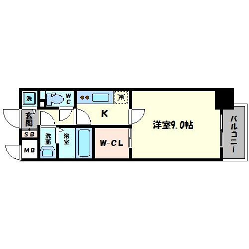 オーパスグラン谷町の間取り|オーパスグラン谷町　広々とした間取り
