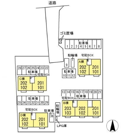 スカイブルー　Ｃの区画図
