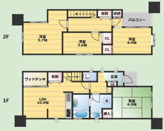 【間取り】 | 豊中市庄内西町5丁目貸家