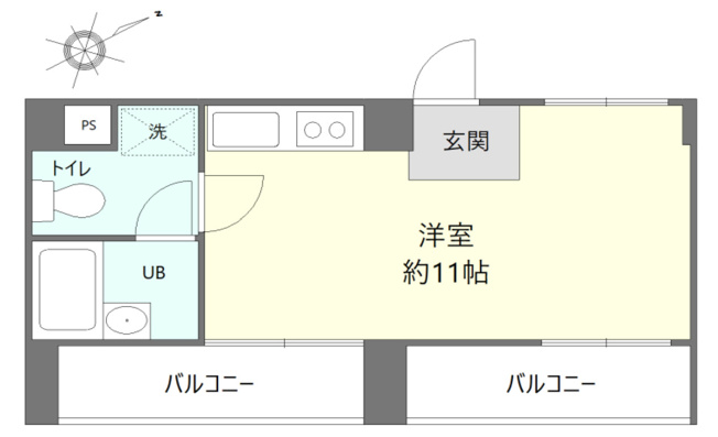 【間取り】 | セブンスターマンション第5　五反田