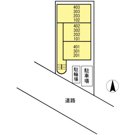メゾンなかやまの区画図