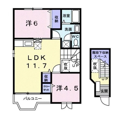 【間取り】 | ベルデュール　Ｂ