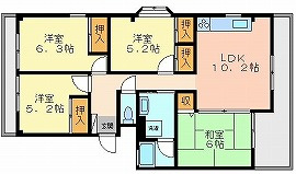 サンハイツ21　A棟の間取り