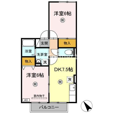 【間取り】 | ディアコート加茂Ａ