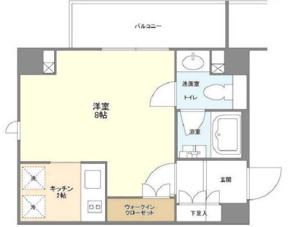 シェノン三軒茶屋　築浅　オートロック　バイク置き場の間取り