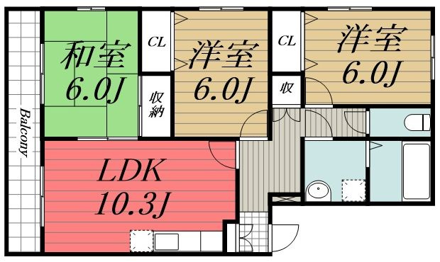 【間取り】 | ガーデンハイム/大日