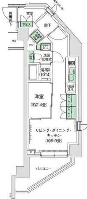 スタイリオ三軒茶屋　築浅　ネット無料　オートロックの間取り