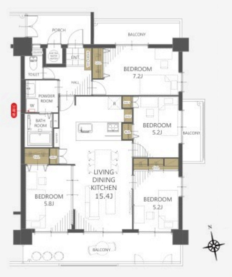 【間取り】 | ロワールマンション二日市３