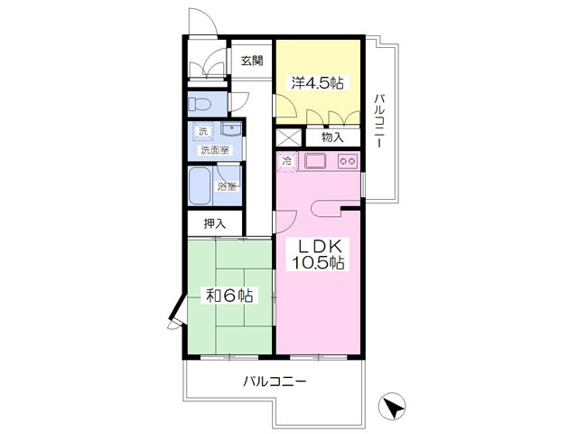 56.14平米　新婚さんにおすすめ２LDK！