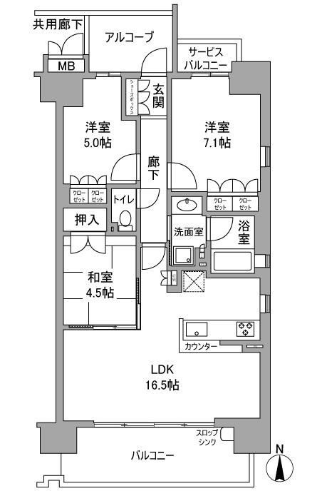 プレミスト都島パークフロントの間取り