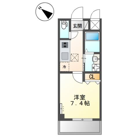 ル　ボヌール　ドゥ 三国ヶ丘の間取り