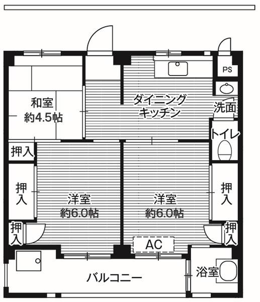 ビレッジハウス愛生6号棟の間取り