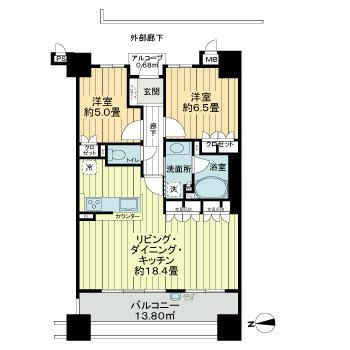サーパス宮崎駅前の間取り
