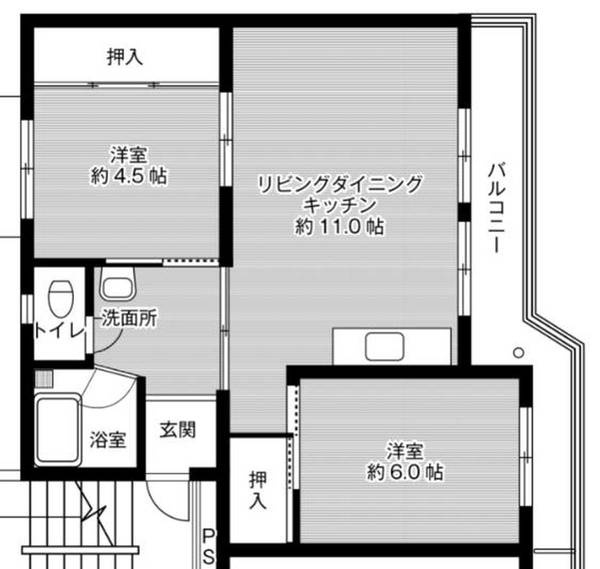 ビレッジハウス大塚台3号棟の間取り