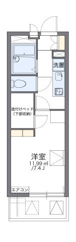レオパレスホワクラハイツの間取り