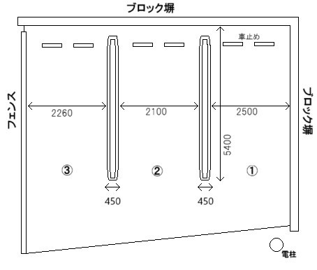 奥沢２－４８－９駐車場の間取り