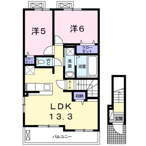 プランドールＭ　Ⅶの間取り