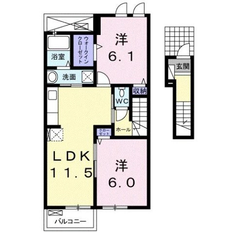 フランベル　Ａの間取り